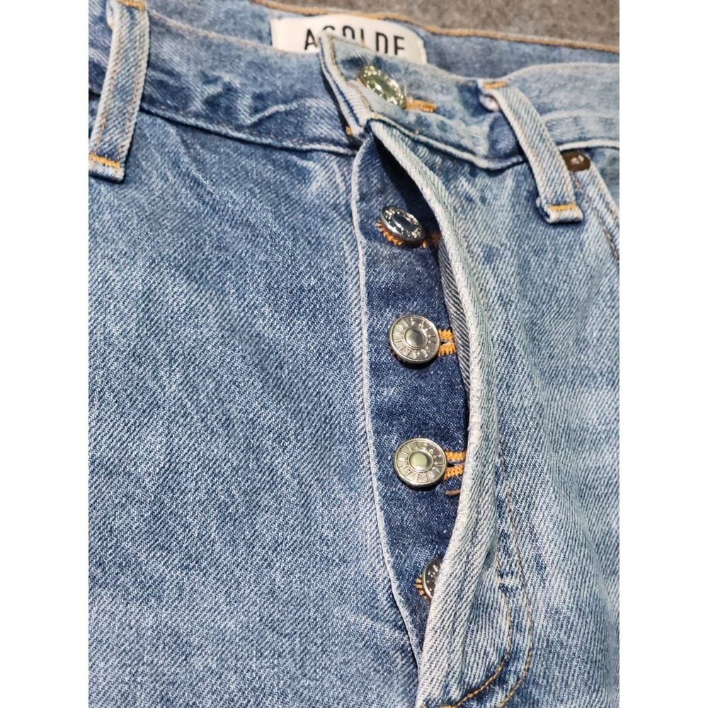 AGOLDE Womens Jeans 28 (29x26)  High Rise Straight Button Fly Cotton USA - Picture 10 of 11